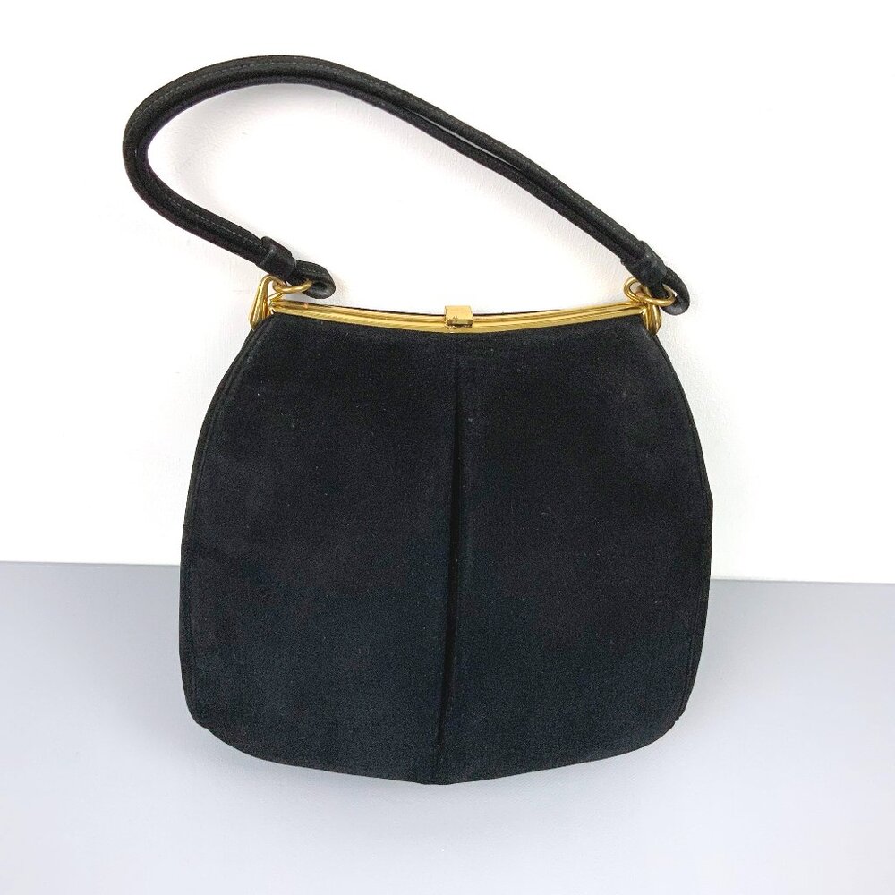 Vintage Coblentz Original Black Perma Suede Evening Bag Purse